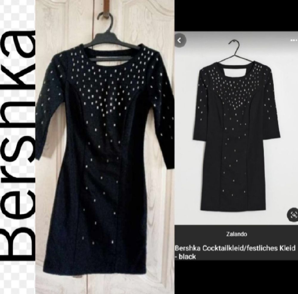 Subliiiiime ❤️ ❤️ ❤️ robe fashion de BERSHKA avec décoration motifs métallique taille 36 comme neuve 