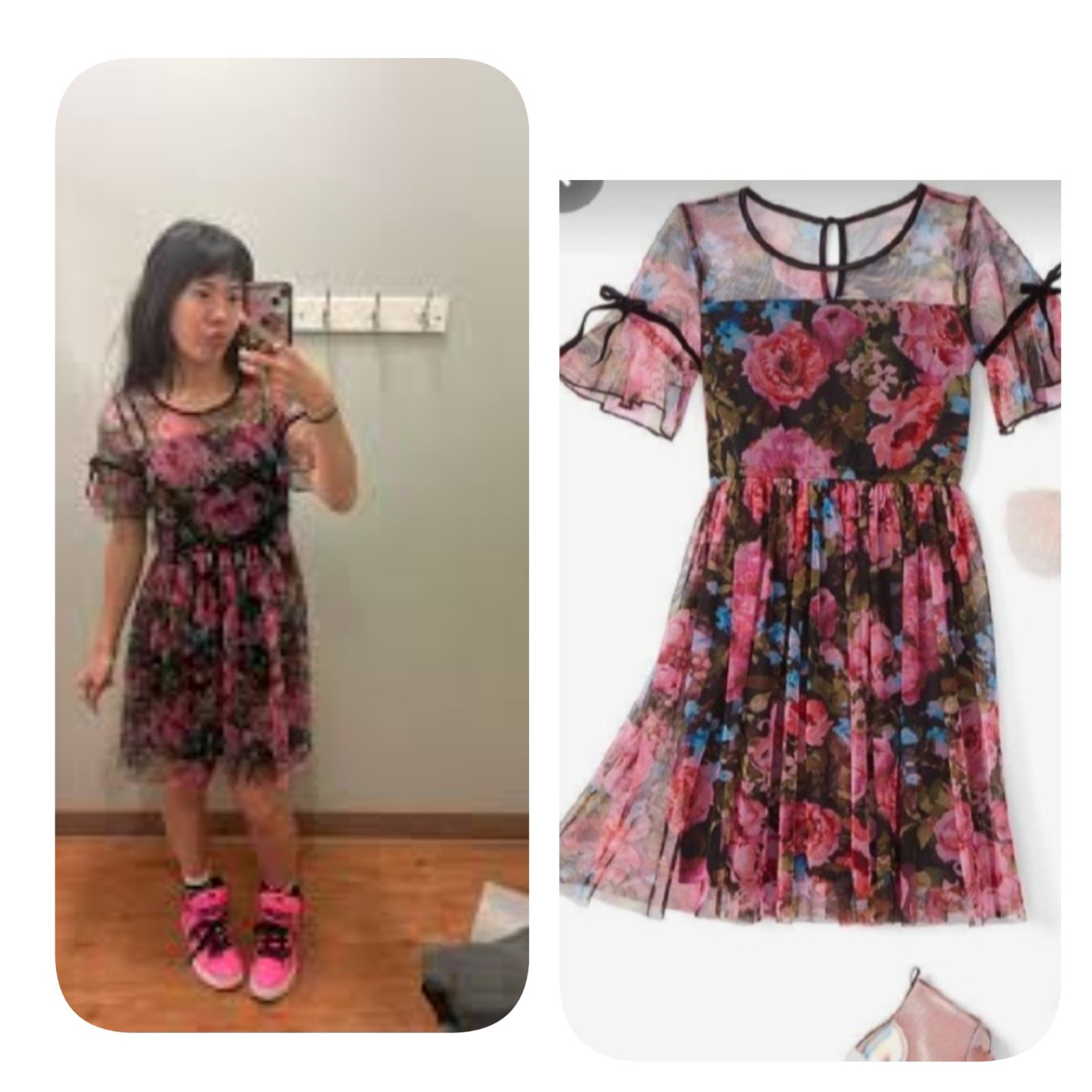 Subliiiiime❤️❤️❤️❤️❤️ robe florale pour fillettes de la marque JUSTICE taille 5ans /6ans comme neuve 