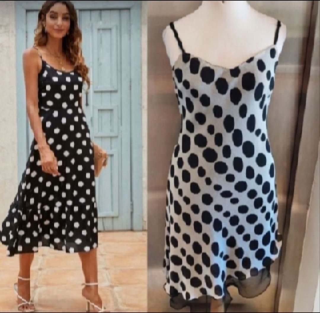 Subliiiiime❤️❤️❤️❤️❤️❤️❤️ robe en mousseline à pois made in ITALIY taille 38