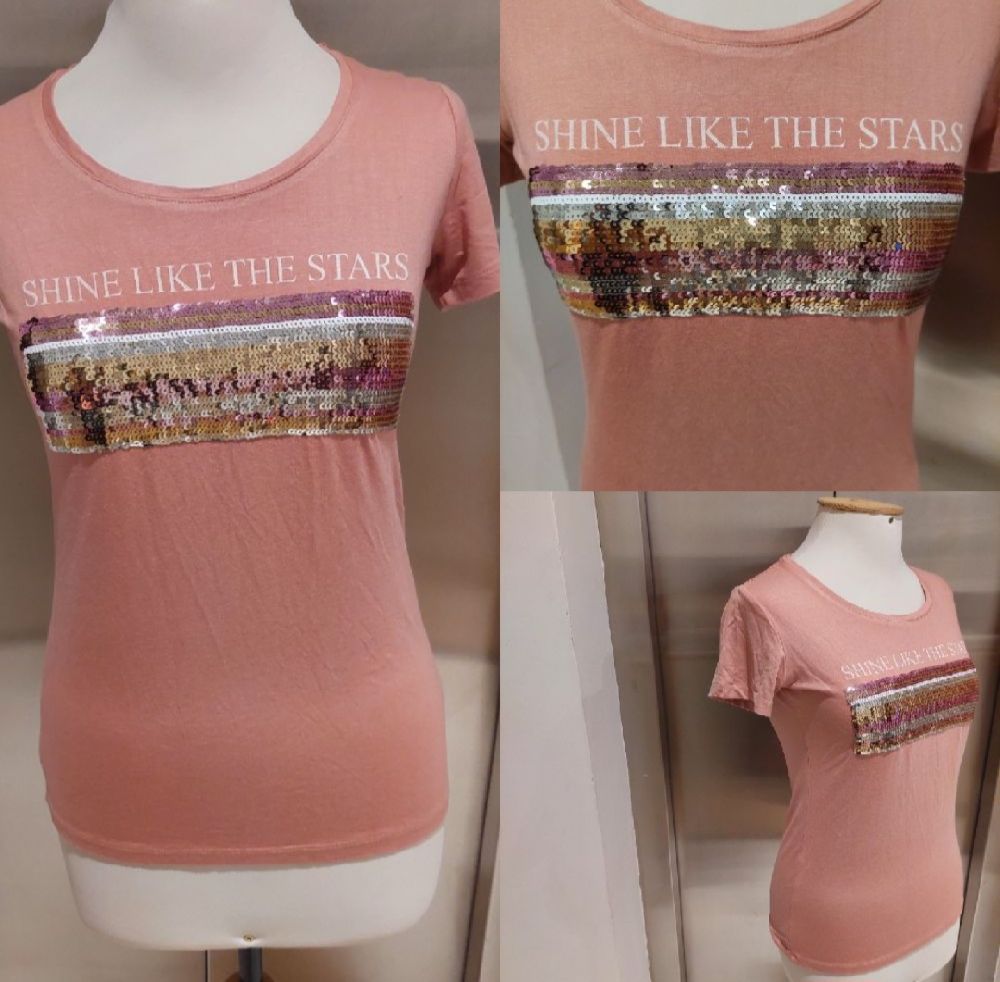 Subliiiiime ❤️ ❤️ ❤️ pull à bande en sequins multicolores de HA taille 36/38 neuuuf
