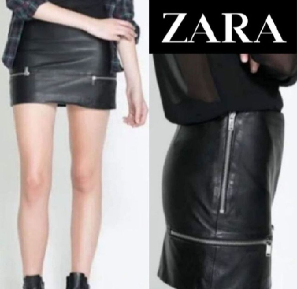 Subliiiiime ❤️ ❤️ ❤️ ❤️ ❤️ jupe en similicuir zippée de ZARA taille 40