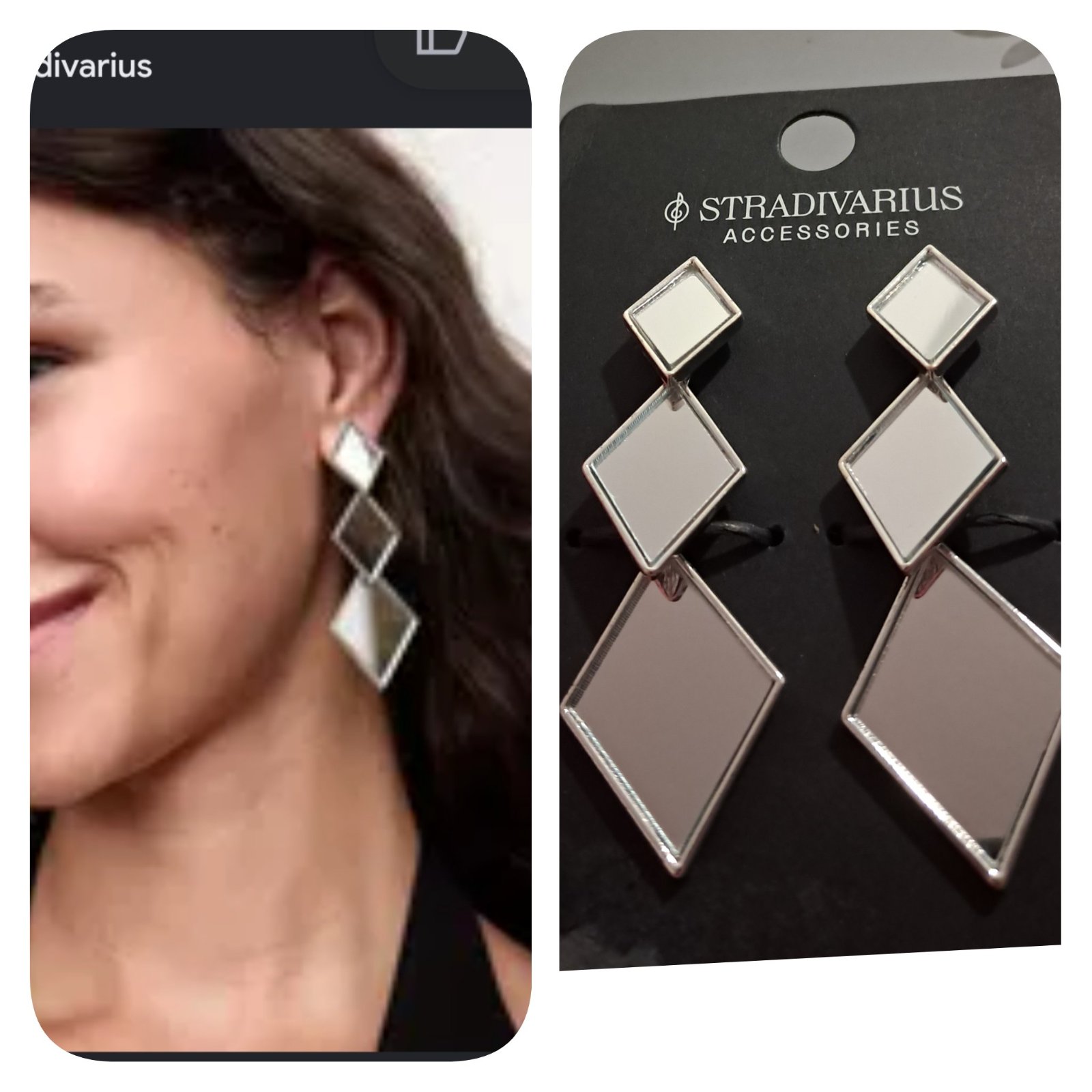 Subliiiiime❤️❤️❤️❤️ boucles d oreille miroitès nouvelle collection de STRADIVARIUS neuve 