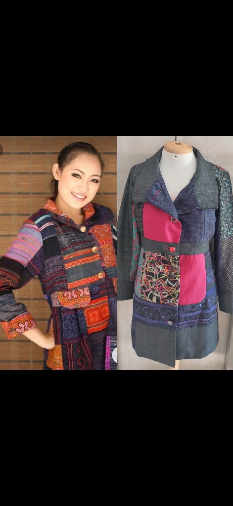 Subliiiiime ❤️ ❤️ ❤️ manteau style desigual fashion taille 40 comme neuf 