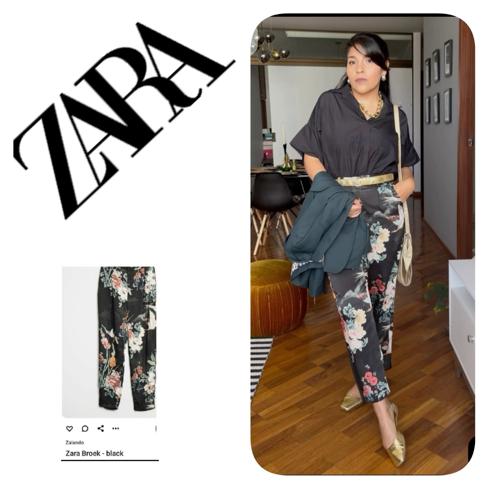 Subliiiiime ❤️❤️❤️❤️❤️pantalon été léger florale frais de ZARA taille 38