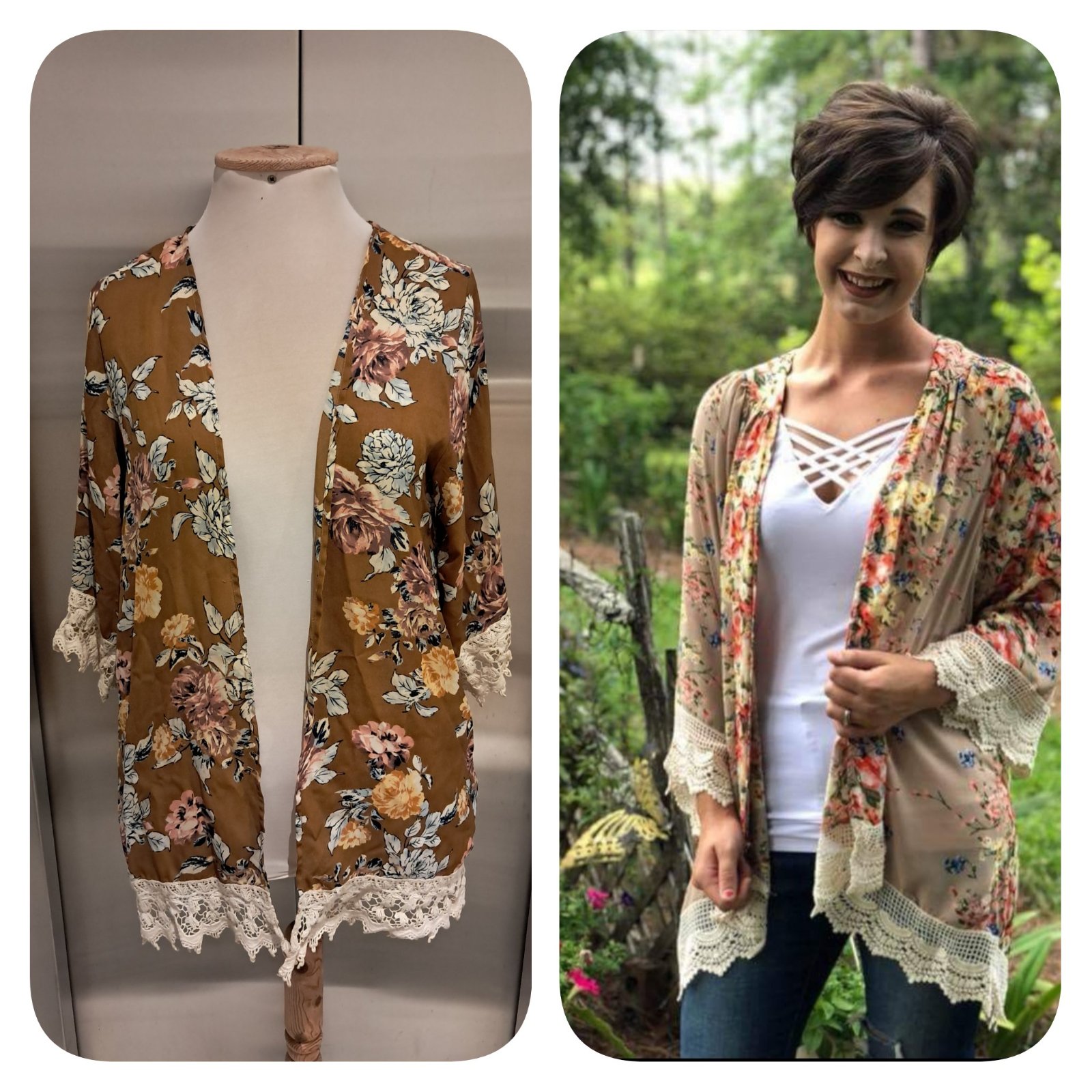 Subliiiiime ❤️❤️❤️❤️❤️kimono florale bordure en crochets taille 36/38