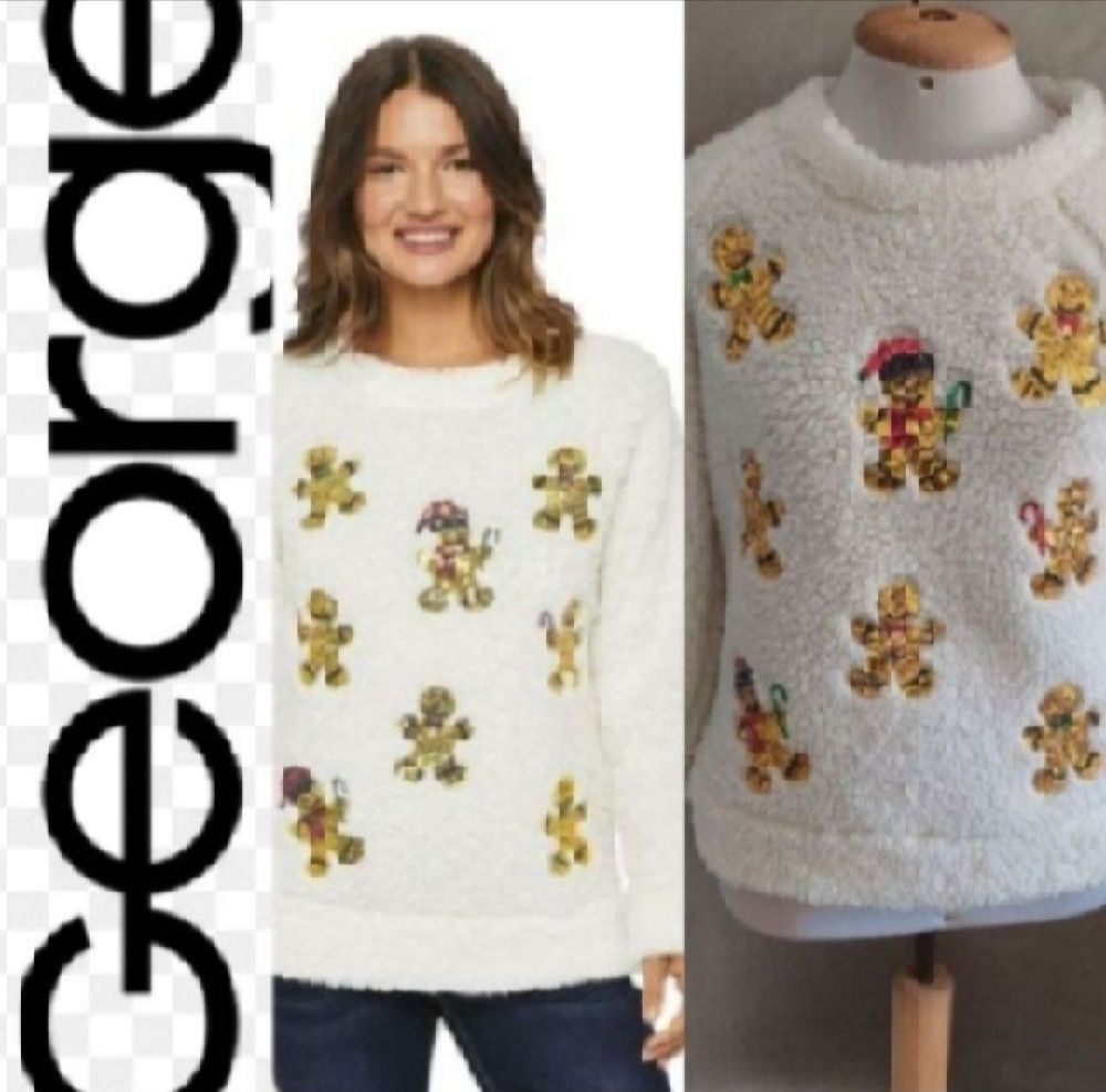 Subliiiiime ❤️ ❤️ ❤️ ❤️ pull polaire avec détails en sequins de GEORGE taille 36/38