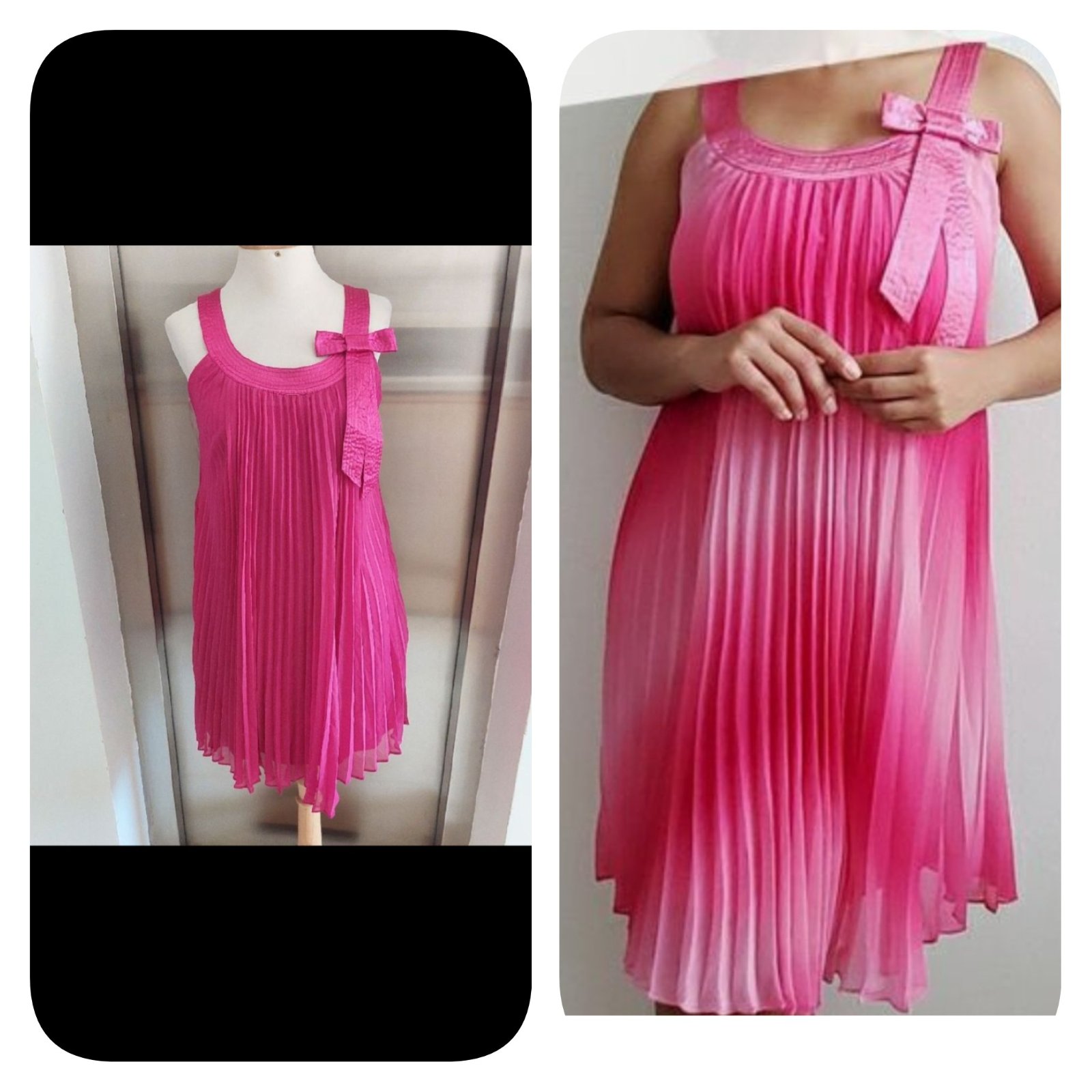 Subliiiiime ❤️❤️❤️❤️robe plissée de ROBBIE BEE rose fuchsia taille 38/40