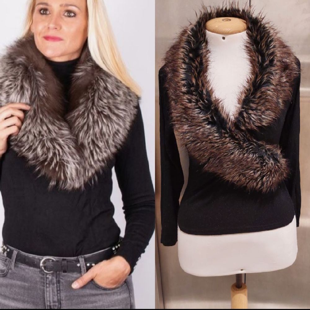 Subliiiiime ❤️ ❤️ ❤️ ❤️ pull à col en fausse fourrure taille 38/40