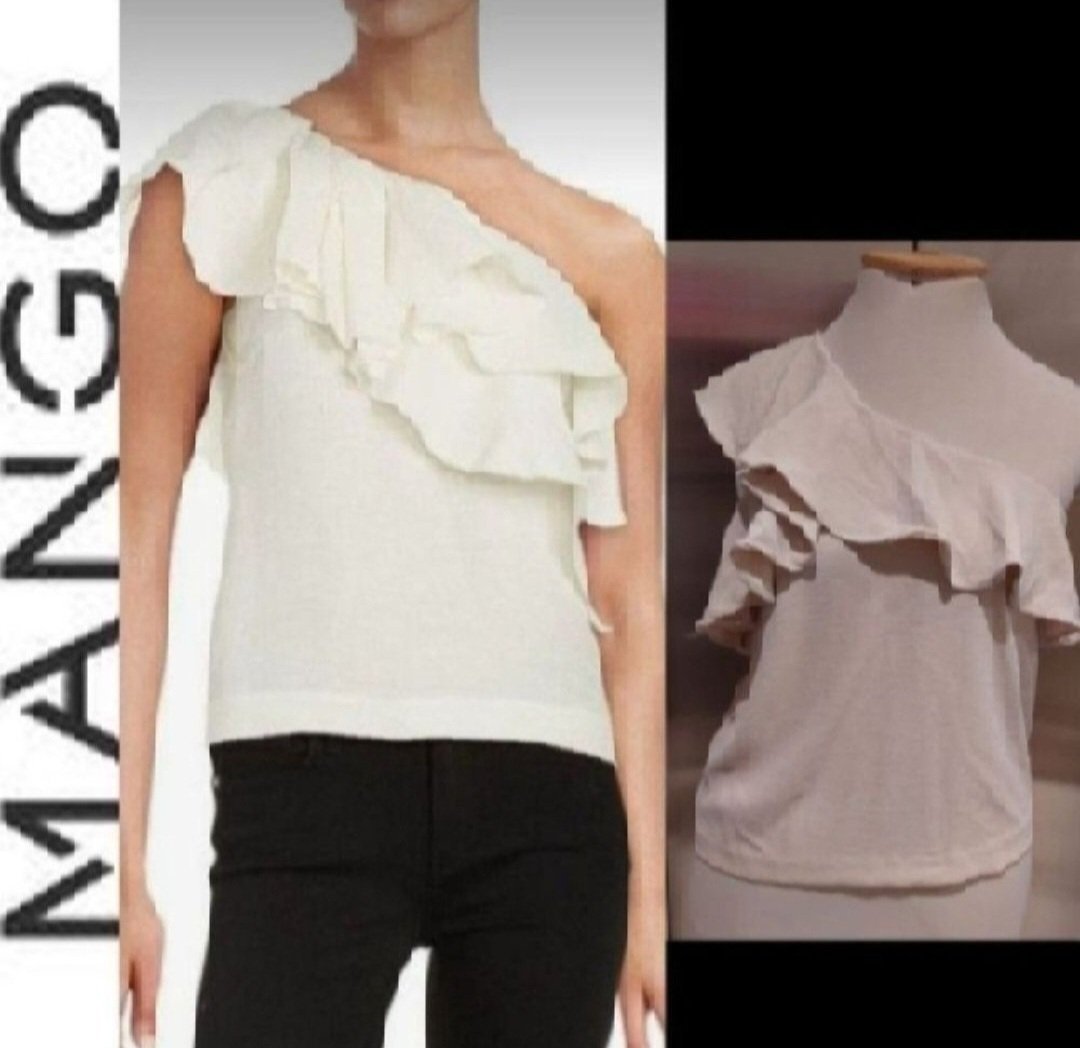 Subliiiiime ❤️❤️❤️pull one shoulder à franges de MANGO taille 38