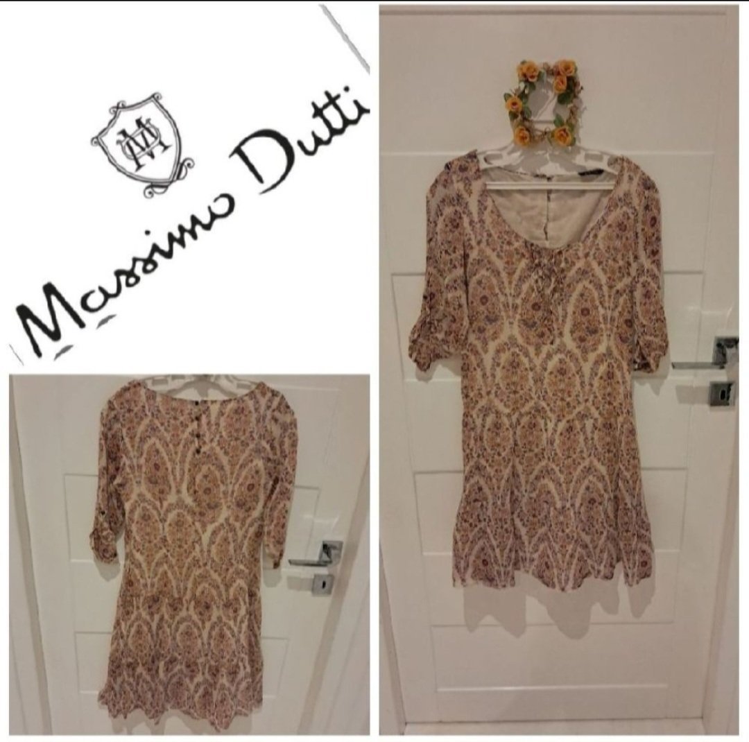 Subliiiiime❤️❤️❤️❤️ robe florale à manches réglable légère de MASSIMO DUTTI taille 36