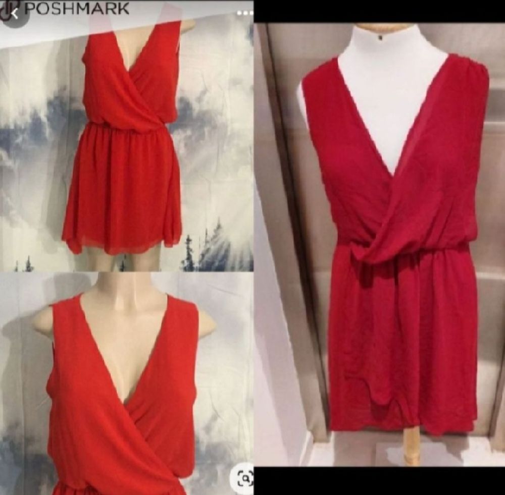 Subliiiiime ❤️ ❤️ ❤️ robe rouge taille 40/42 chic tissu frais 