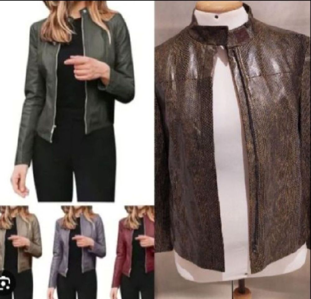 Subliiiiime ❤️ ❤️ ❤️ ❤️ veste en similicuir motifs phyton taille 38 de MISS# comme neuf 