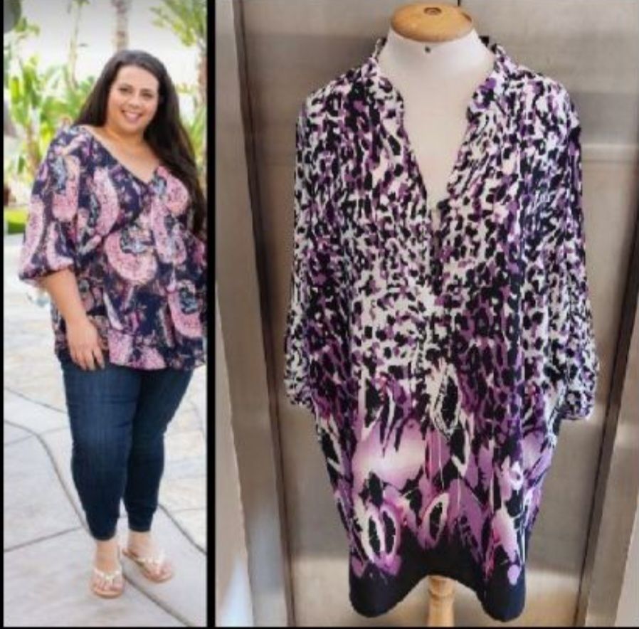 subliiiiime ❤️ ❤️ ❤️ blouse tissu frais pour grande taille multicolores taille 52/54