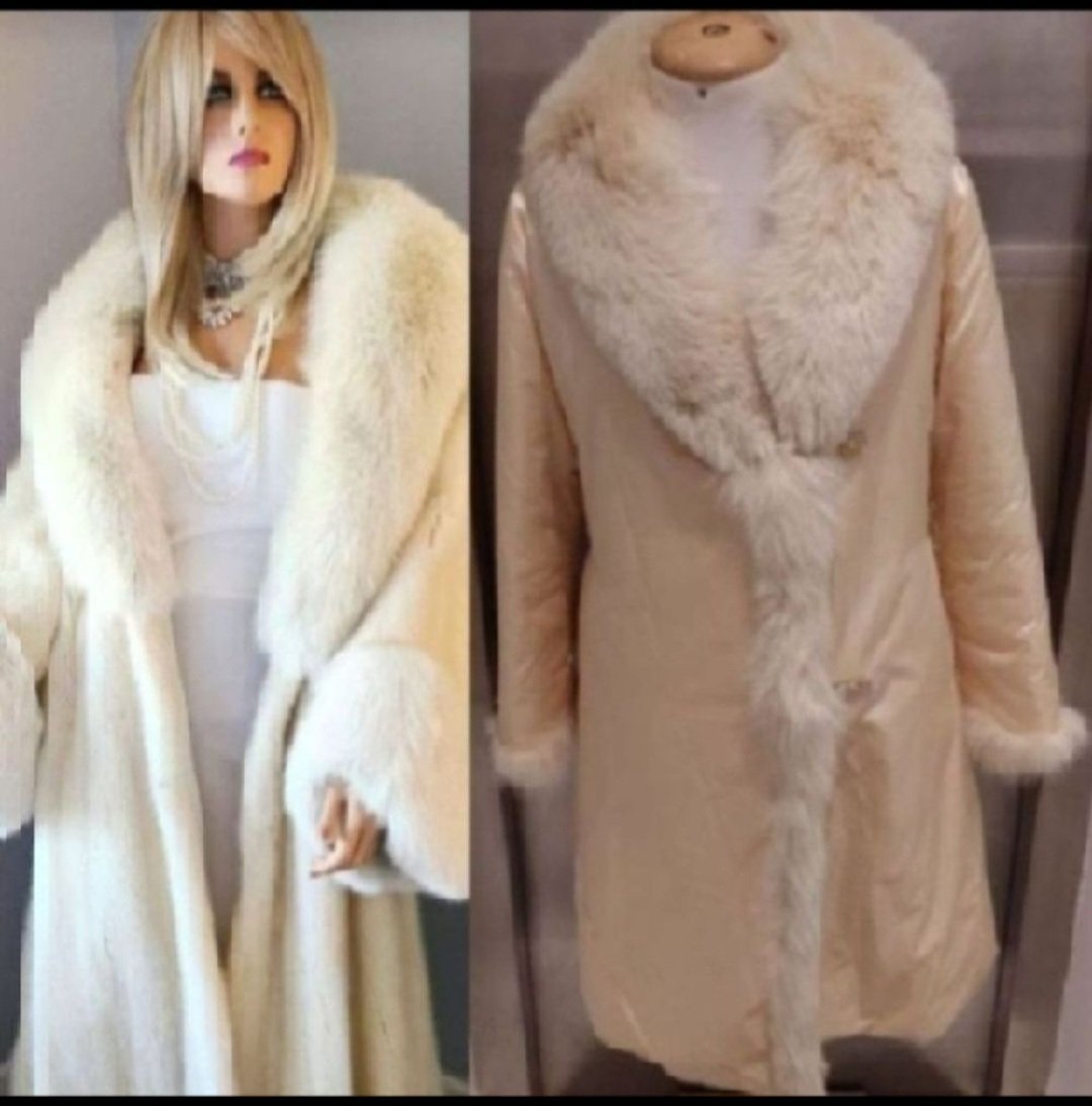 Subliiiiime et classe❤️❤️❤️❤️❤️ manteau très élégant luxe imperméable col et poignée en fausse fourrure doux de SALCO taille 40/42 comme neuf 