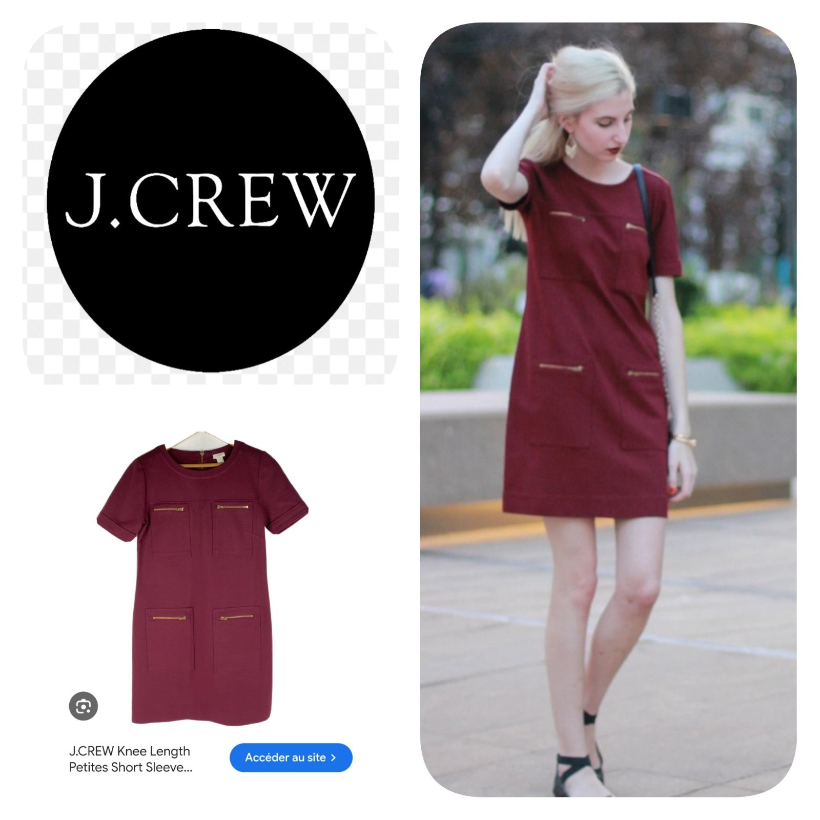 Subliiiiime❤️❤️❤️❤️ robe zippée de J.CREW taille 32/34