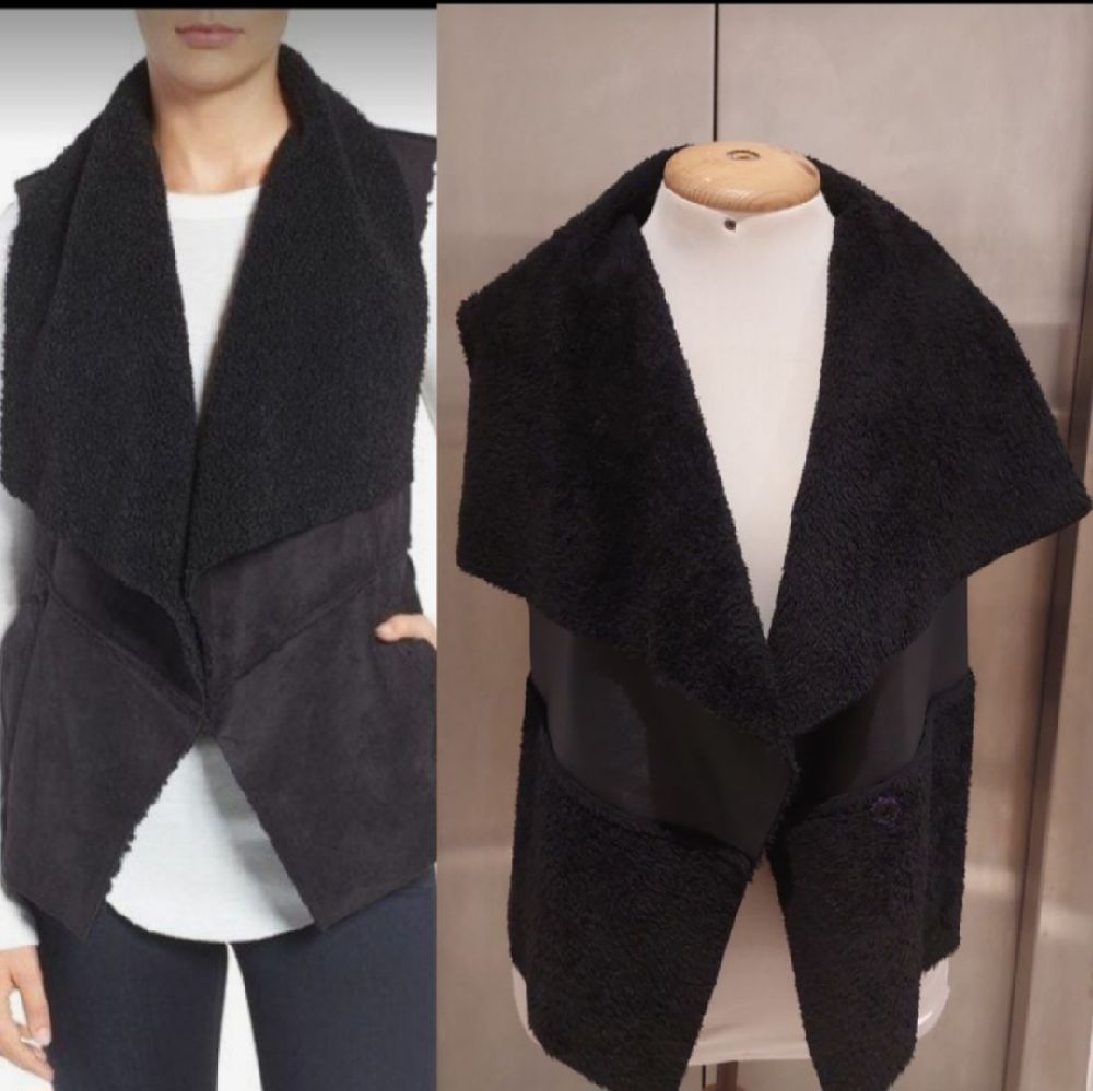 Subliiiiime ❤️ 💕 ❤️ veste sans manches avec bande en similicuir fashion taille 38/40