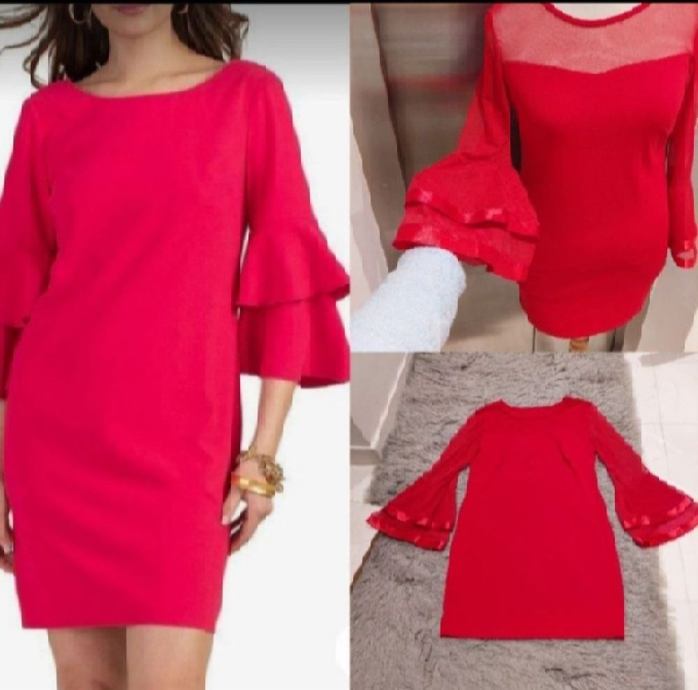 Subliiiiime ❤️ ❤️ robe à manches 3/4 en éventails taille 38/40