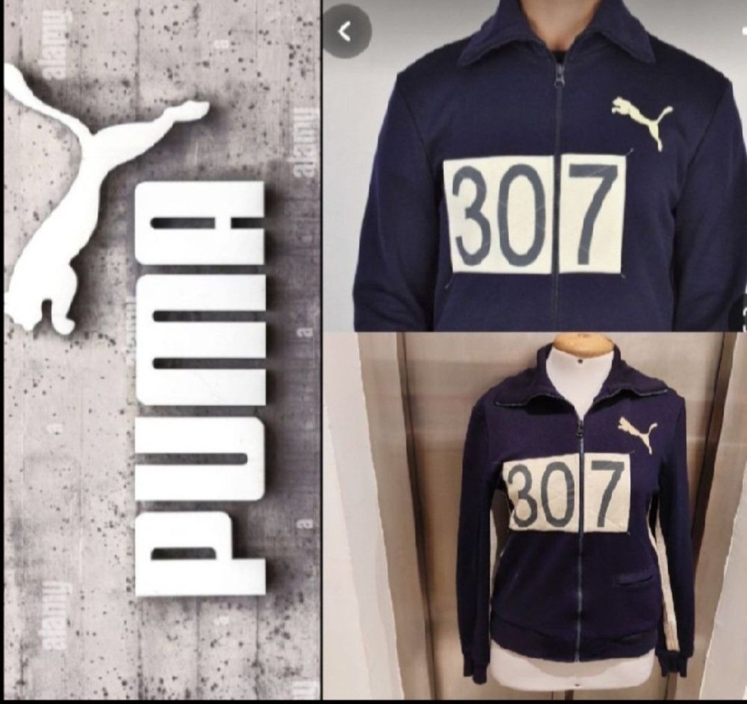Subliiiiime❤️❤️❤️❤️❤️ veste de survêtement de PUMA authentique couleur bleu foncé taille 36/38 comme neuf 
