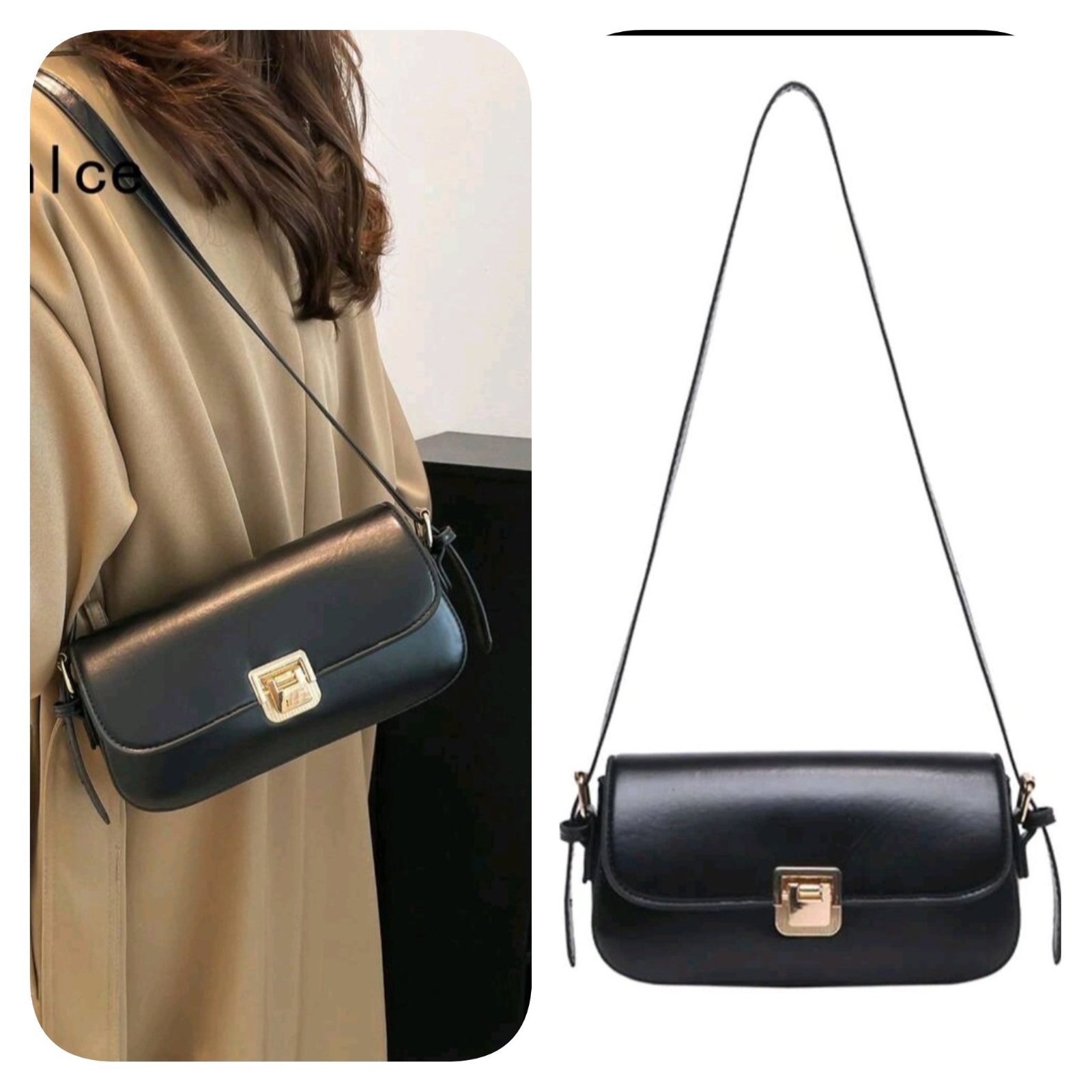 Subliiiiime ❤️❤️❤️❤️❤️ mini sac à épaule noir léger tendance neuf 
