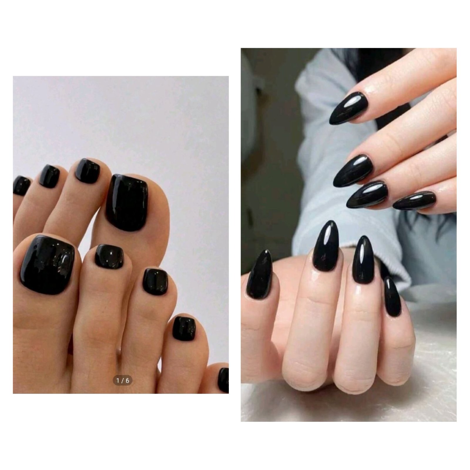 Subliiiiime ❤️❤️❤️❤️lot de 2 paquets de faux ongles pour les mains ✋️et les pieds 👣avec lime à ongle et patch