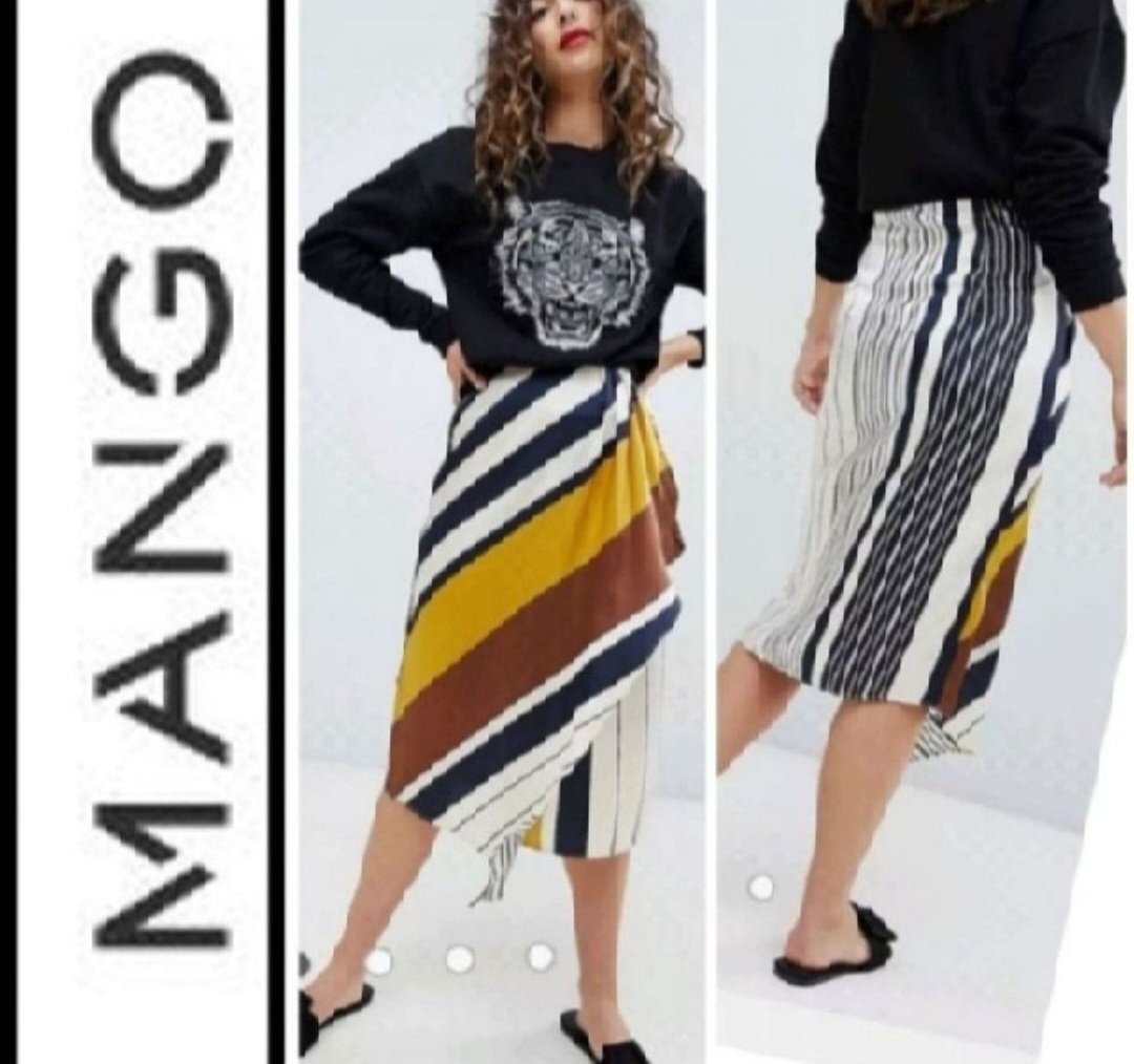 Subliiiiime ❤️❤️❤️❤️jupe portefeuille à rayures de MANGO taille 34