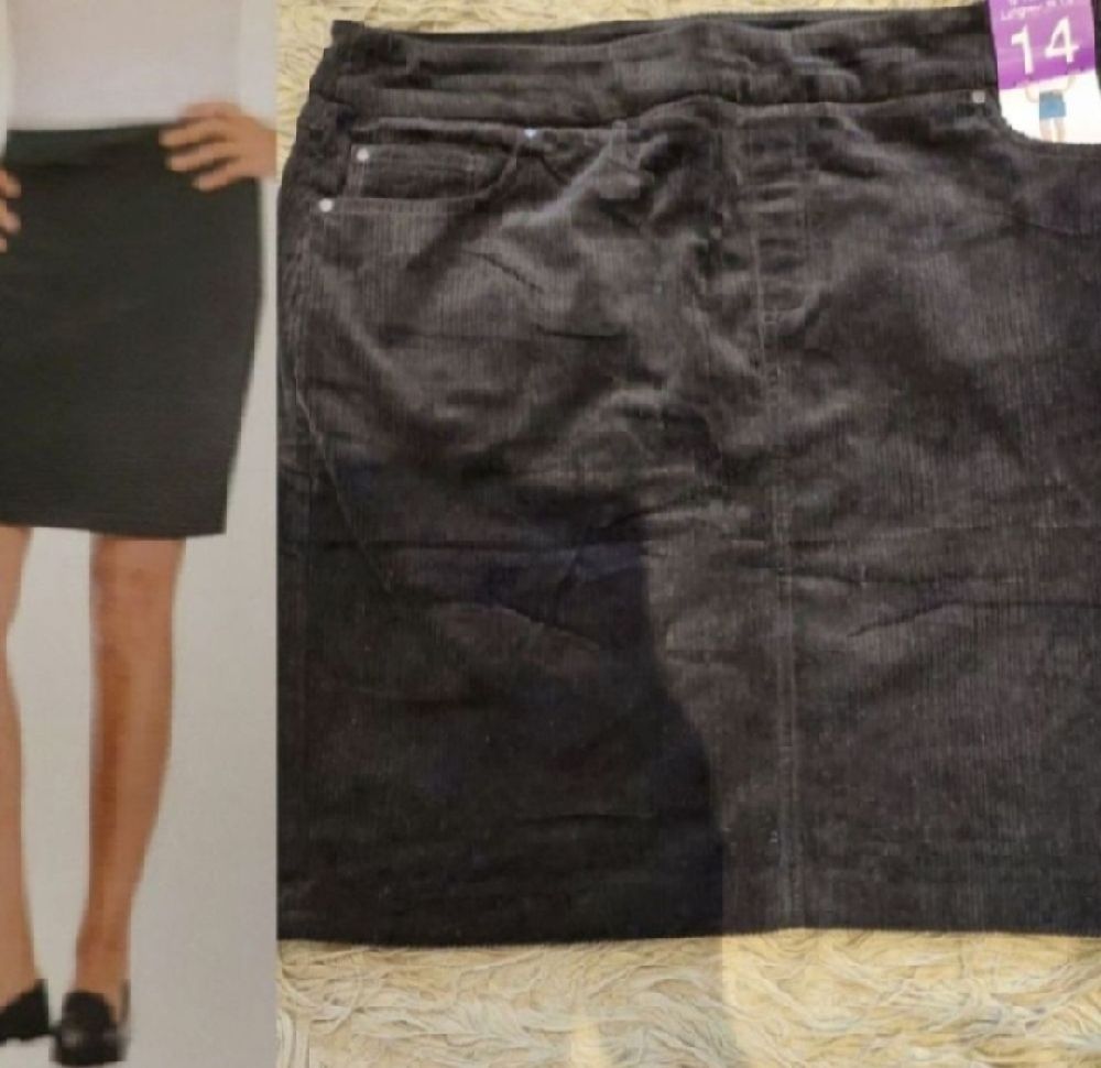 Subliiiiime ❤️ ❤️ ❤️ jupe noire en velour côtelé de la marque SO&CO taille 44 neuve avec étiquette 🏷 