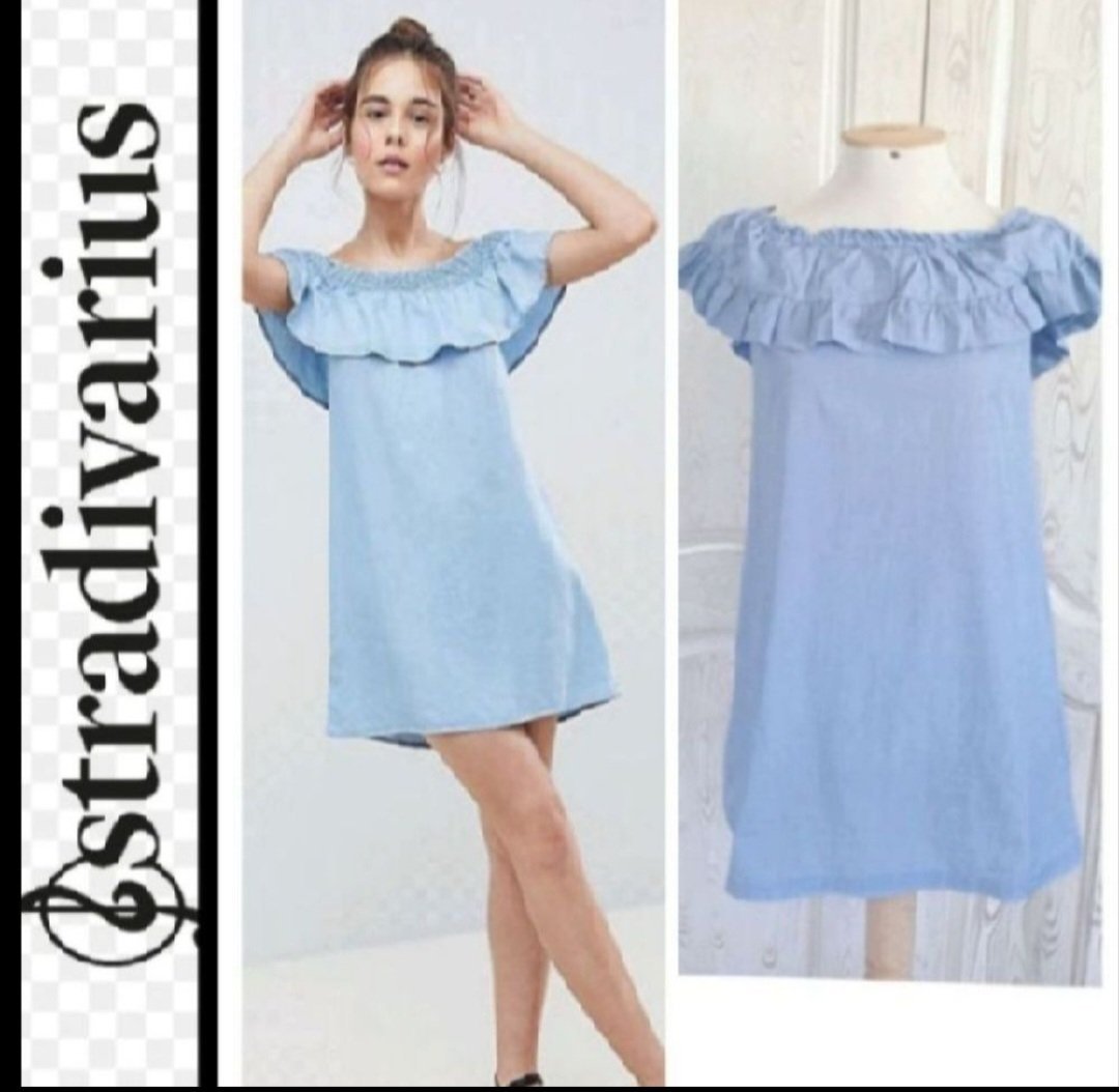 Subliiiiime❤️❤️❤️ robe off shoulder en tissu léger de STRADIVARIUS taille 38