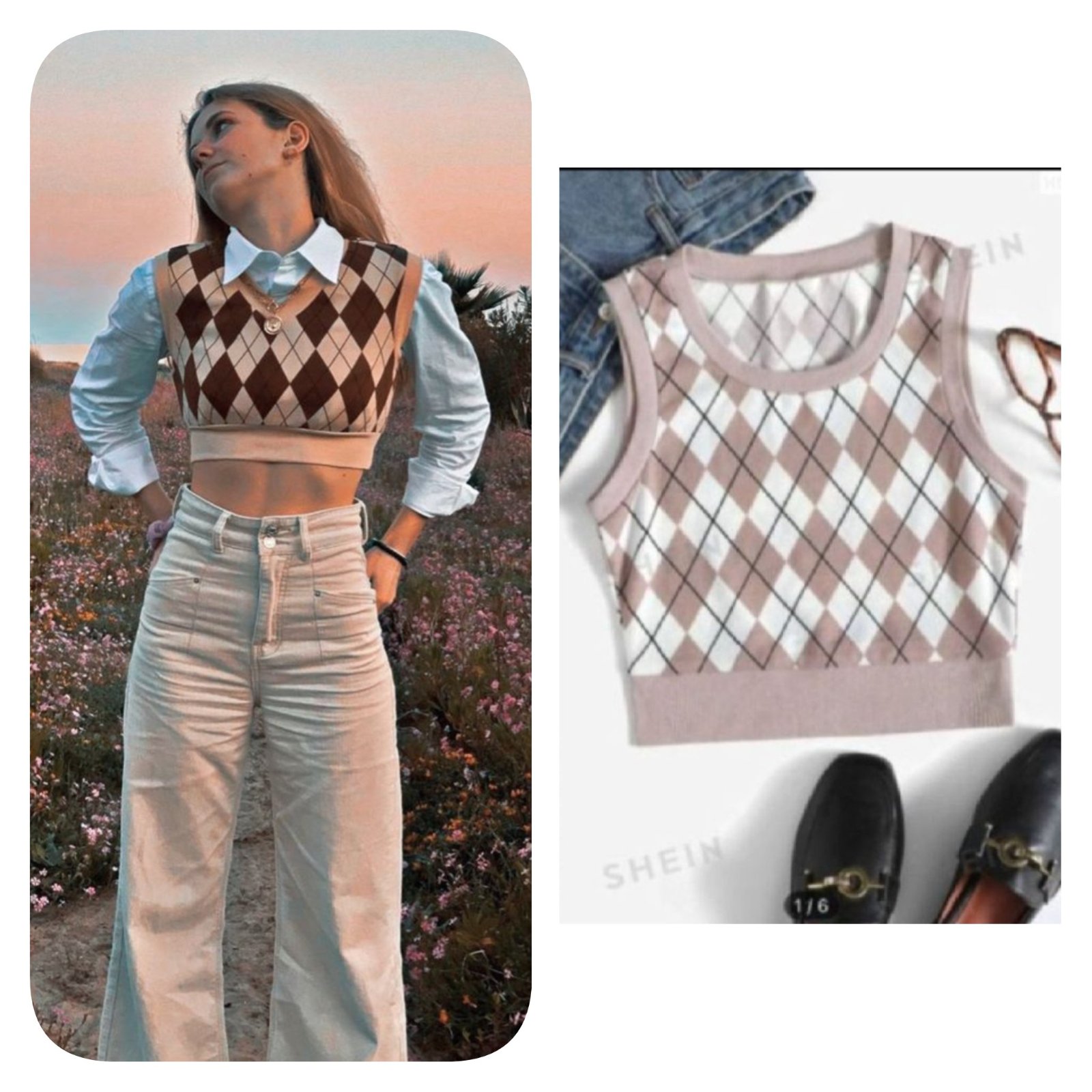 Subliiiiime❤️❤️❤️❤️❤️ débardeur crop top jacquard de SHEIN taille 40/42 neuuuf 