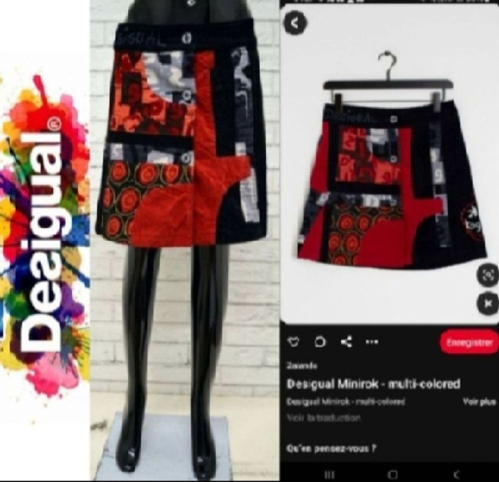 Subliiiiime ❤️ ❤️ ❤️ ❤️ ❤️ jupe de DESIGUAL taille 36 neuve 