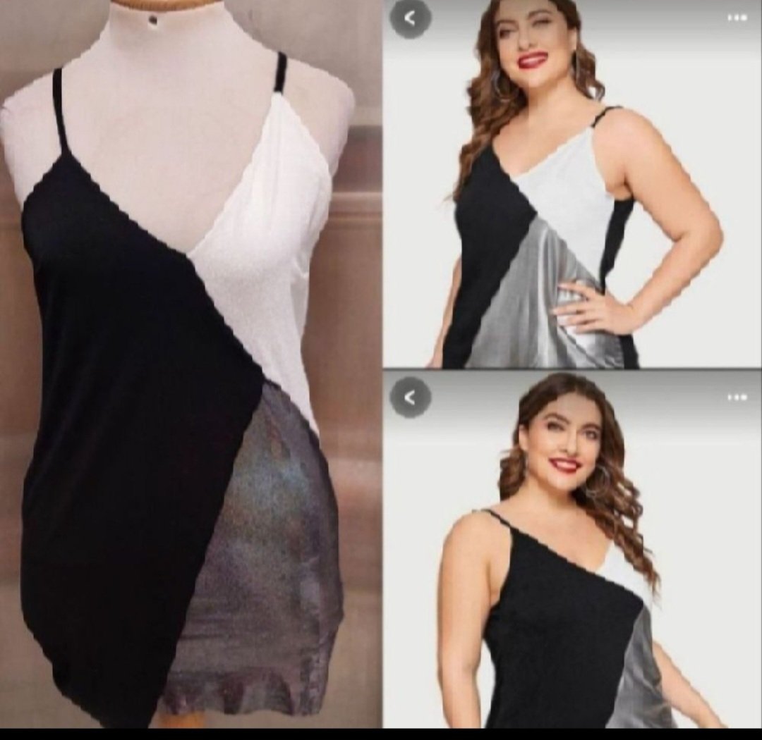 Subliiiiime❤️❤️❤️❤️❤️ robe tricolores noire blanc argent taille 38/40 neuve avec étiquette 🏷