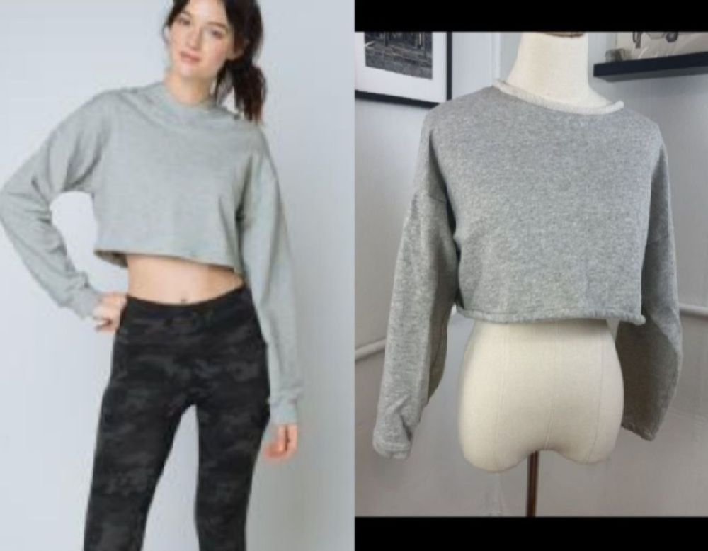 Subliiiiime ❤️ ❤️ ❤️ crop top manche longue en cotton taille 36/38