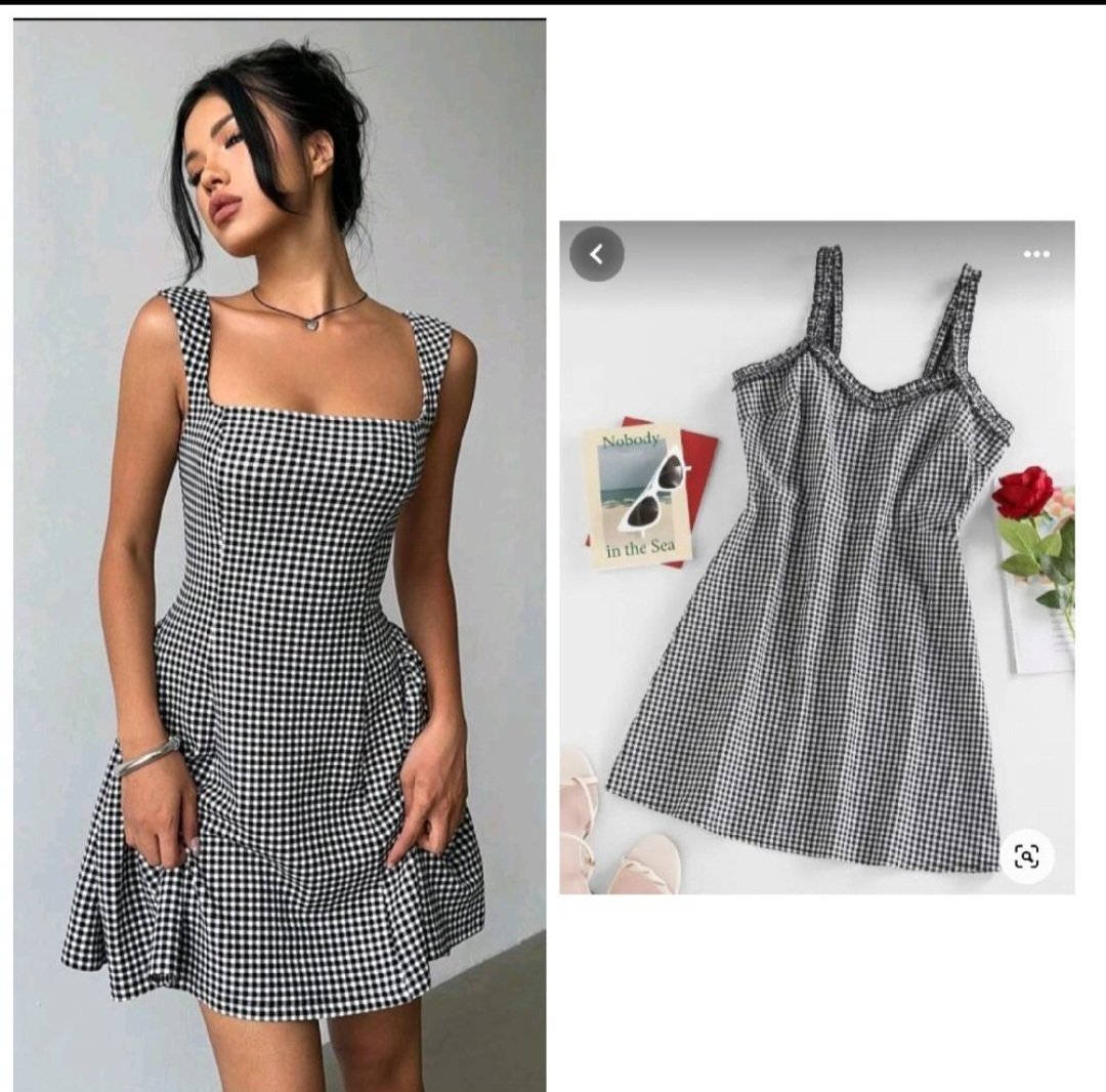 Subliiiiime ❤️❤️❤️❤️robe  évasée vichy de SHEIN taille 40
