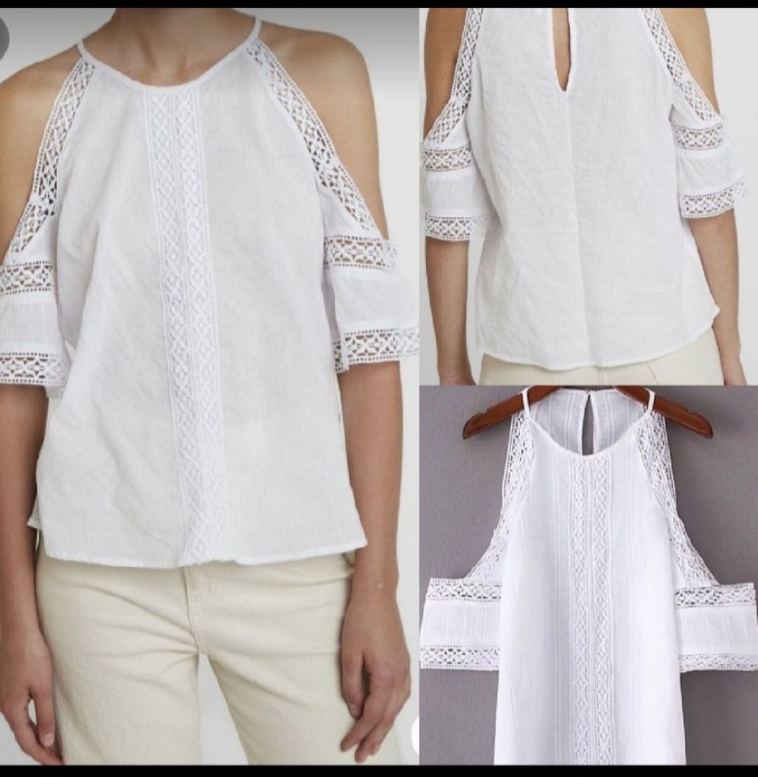 Subliiiiime ❤️❤️❤️❤️❤️blouse épaule dénudée brodée de LCWAIKIKI taille 40 comme neuve 