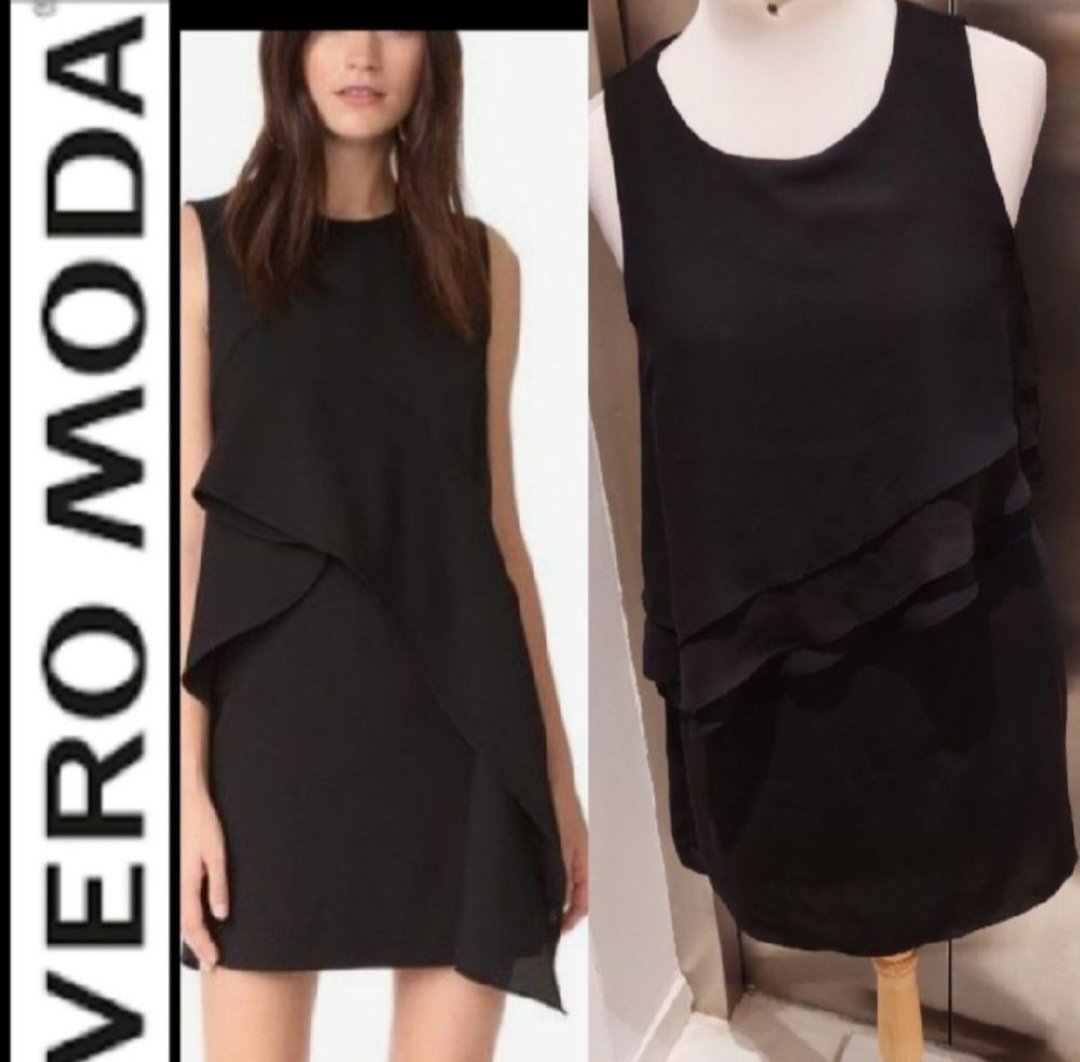 Subliiiiime❤️❤️❤️❤️ robe noire avec franges de VERO MODA taille 38
