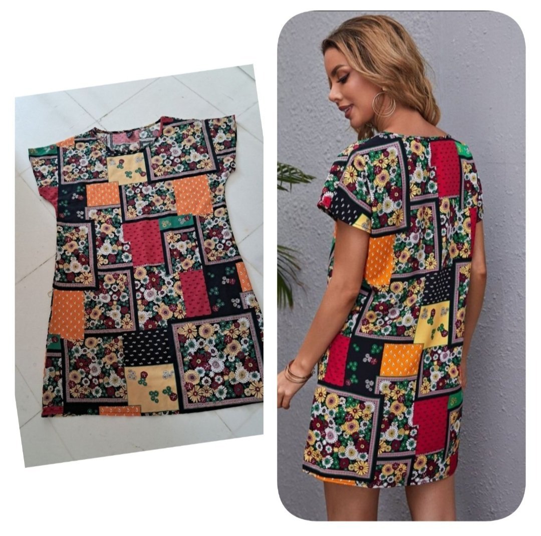 Subliiiiime ❤️❤️❤️❤️❤️robe large multicolores nouvelle collection de SHEIN taille 34