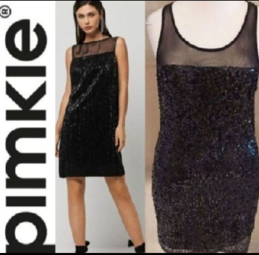 Subliiiiime ❤️❤️❤️❤️robe de soirée en sequins noirs de PIMKIE taille 40