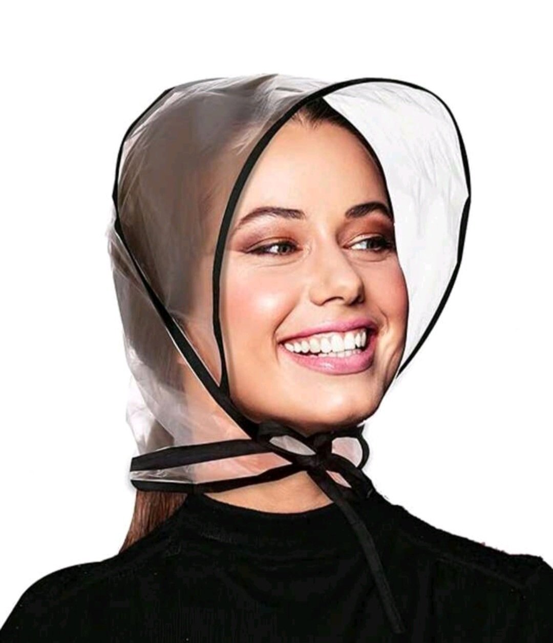 Subliiiiime❤️❤️❤️❤️ lot de 3 visieres  transparentes de pluie imperméable très pratique facile à plier et à mettre dans le sac à main 