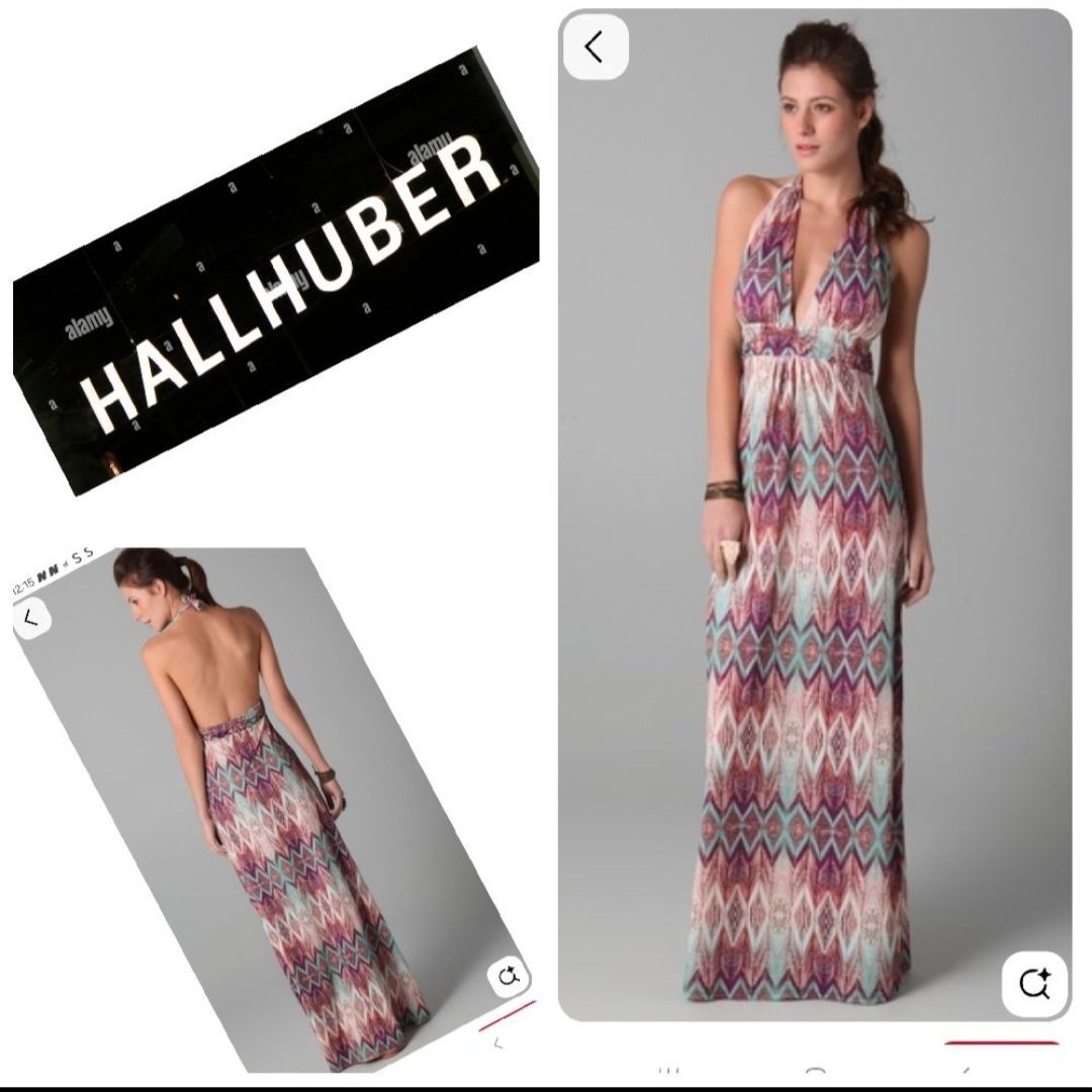 Subliiiiime ❤️❤️❤️❤️100% soie(seide) robe maxi de HALLUBER taille 34/36 neuve avec étiquette 🏷