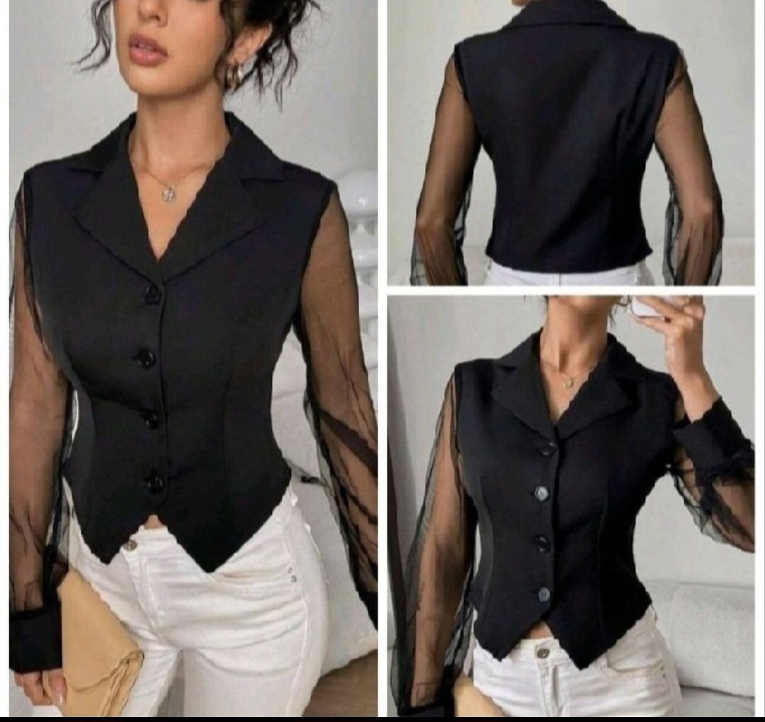 Subliiiiime ❤️❤️❤️❤️❤️❤️❤️jacket à manches transparentes nouvelle collection de SHEIN taille 38 neuuuf 