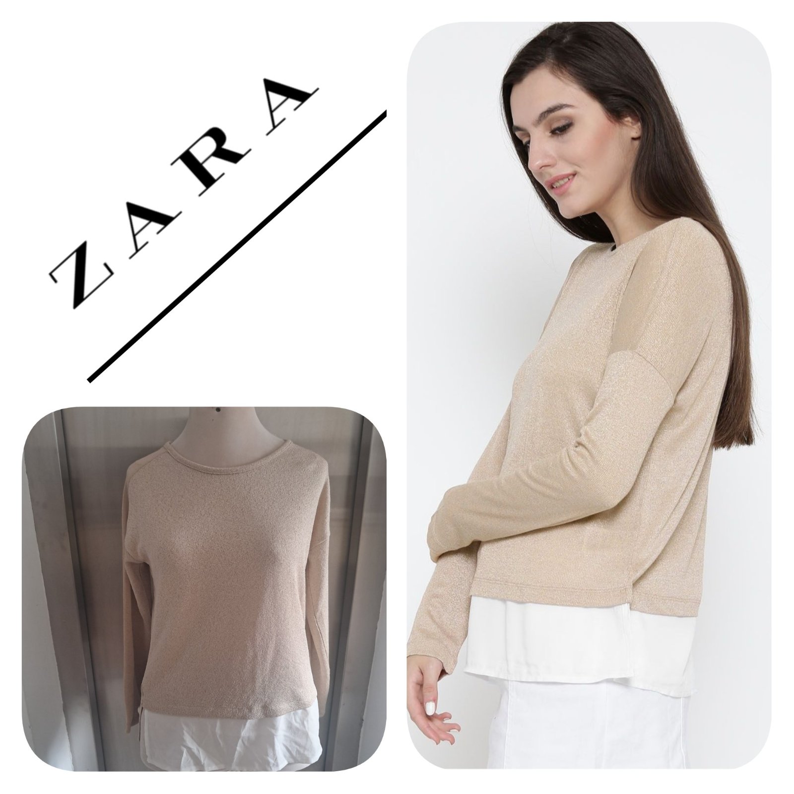 Subliiiiime❤️❤️❤️❤️❤️ pull beige de ZARA taille 36/38