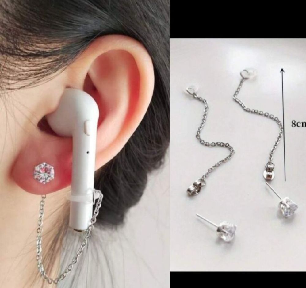Subliiiiime ❤️ ❤️ ❤️ ❤️ accessoires pour les airs pods anti chute fashion sous forme de boucles d oreilles fashion  neuuuf 