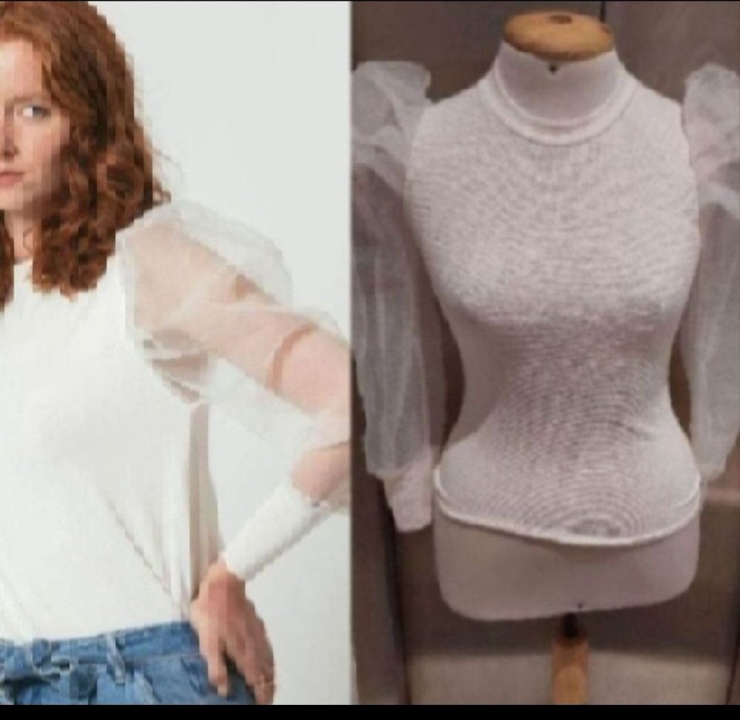 Subliiiiime❤️❤️❤️❤️ pull à manche bouffantes transparentes neuuuf taille 36/38