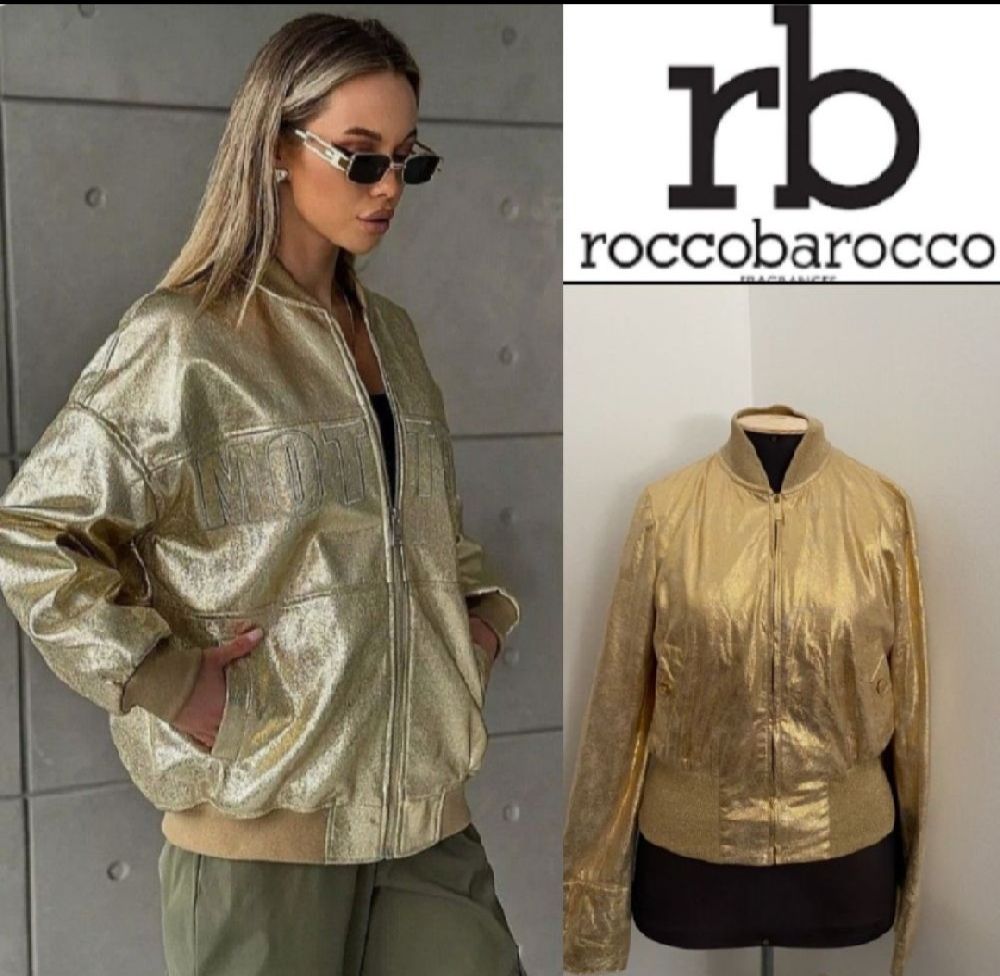 Subliiiiime ❤️ ❤️ ❤️ GOLD jacket de ROCCO BAROCCO taille 40