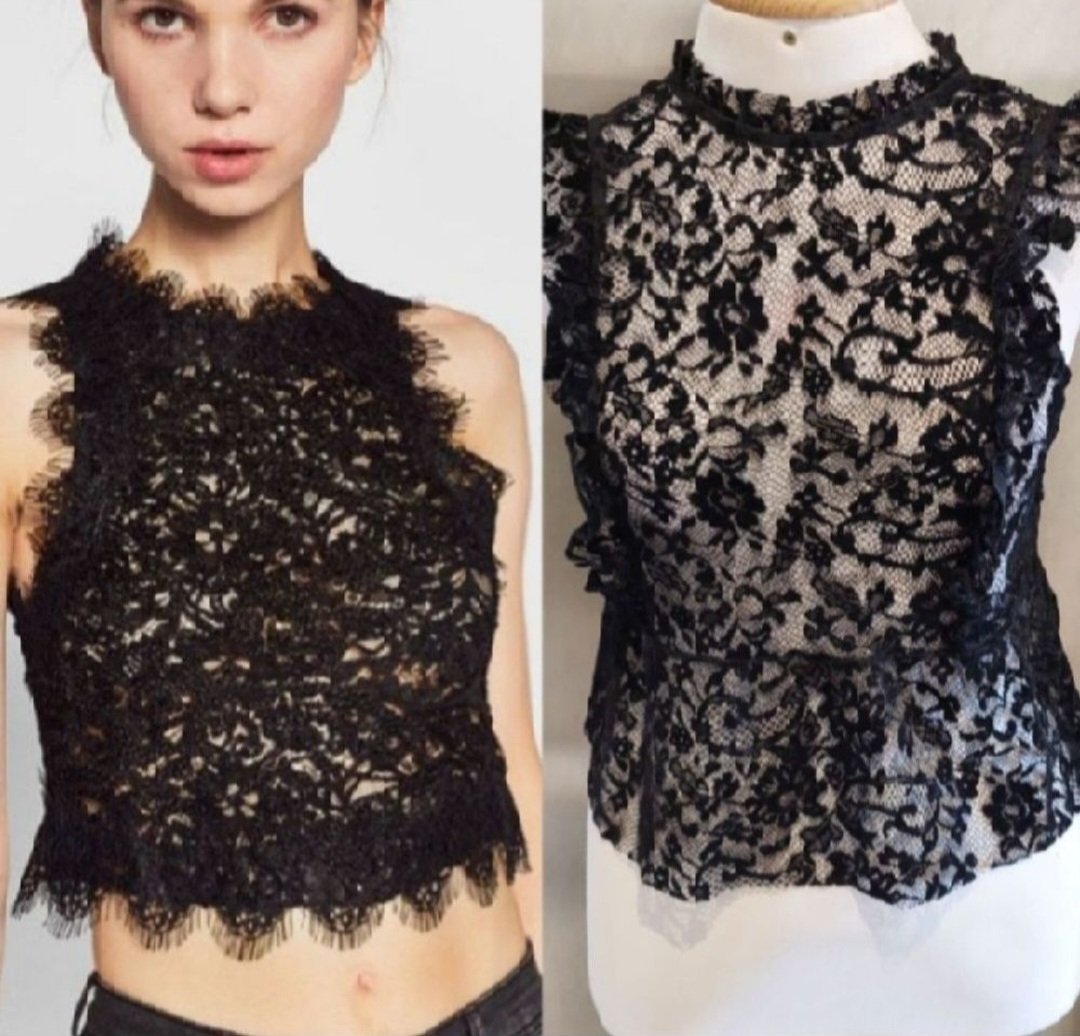 Subliiiiime❤️❤️❤️❤️❤️ TOP en dentelles de velour chic de la marque ARDENE taille 34