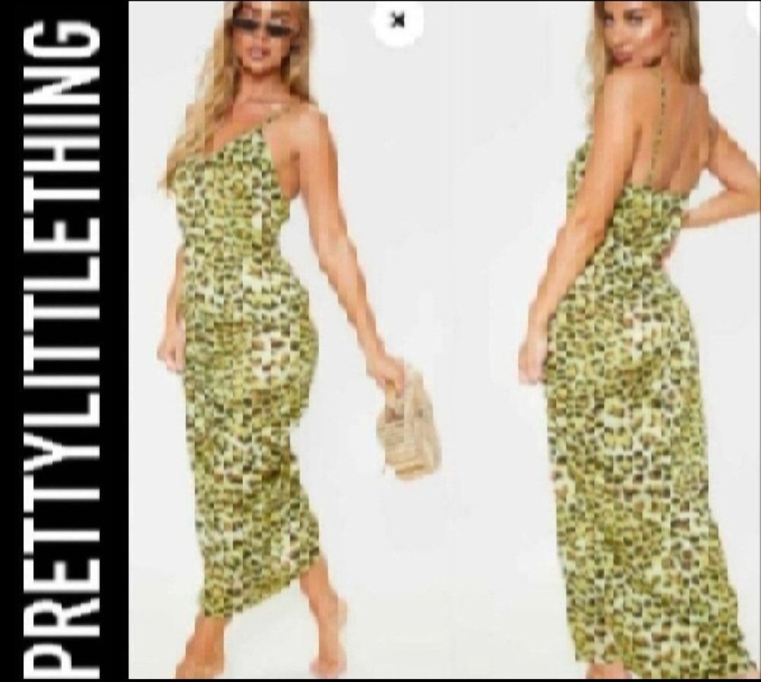 Subliiiiime ❤️❤️❤️❤️robe légère maxi à bretelles léopard de PRETTYLITTLETHING taille 38