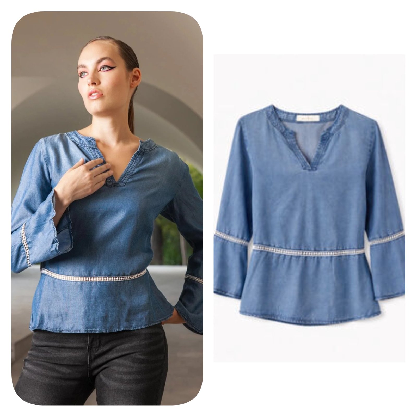 Subliiiiime ❤️❤️❤️❤️blouse en jean légère taille 38