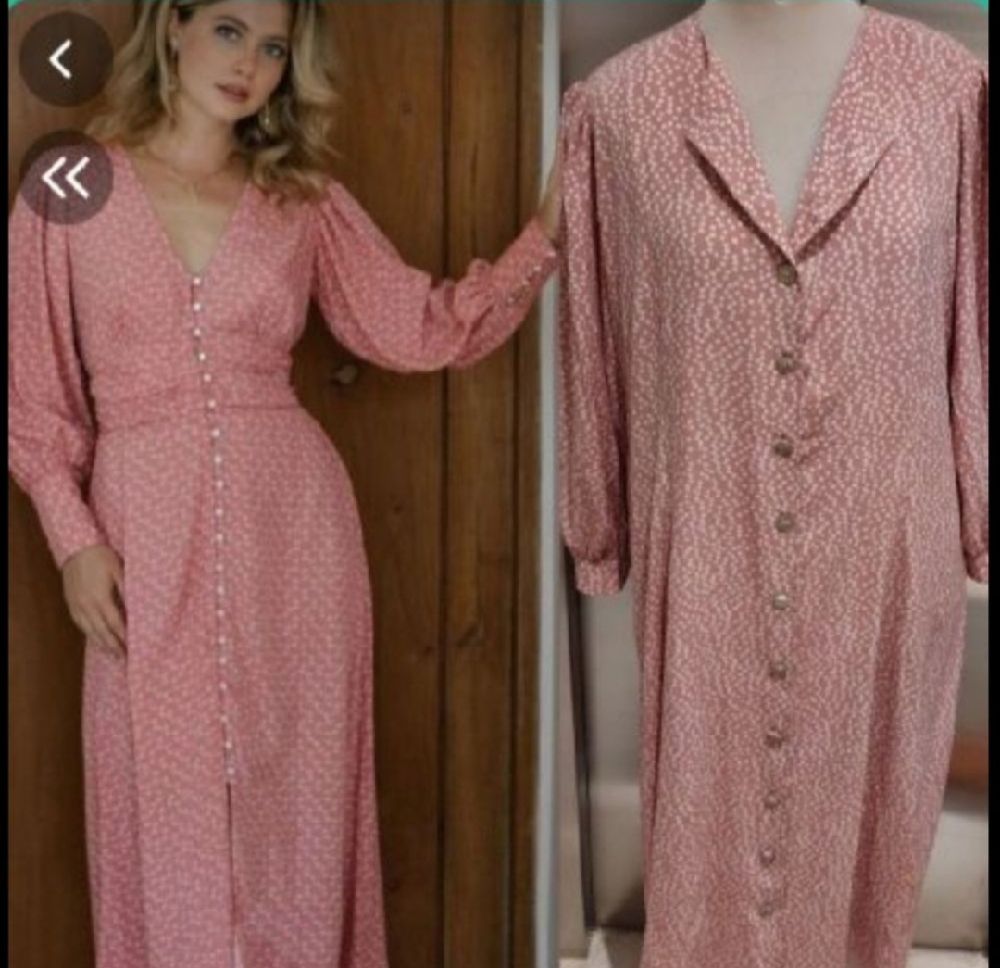 Subliiiiime ❤️ ❤️ ❤️ robe large boutonnées tissu extraordinaire taille 50/52