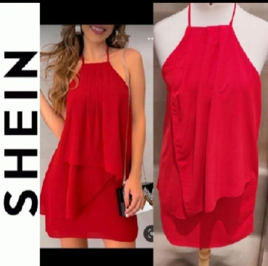 Subliiiiime robe rouge à franges de SHEIN taille 38 comme neuve 