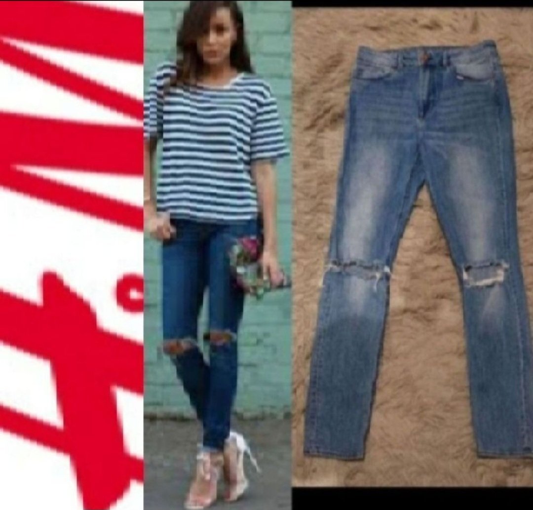 Subliiiiime ❤️❤️❤️❤️❤️pantalon jean skinny déchirée au genoux fashion de H&M taille 40
