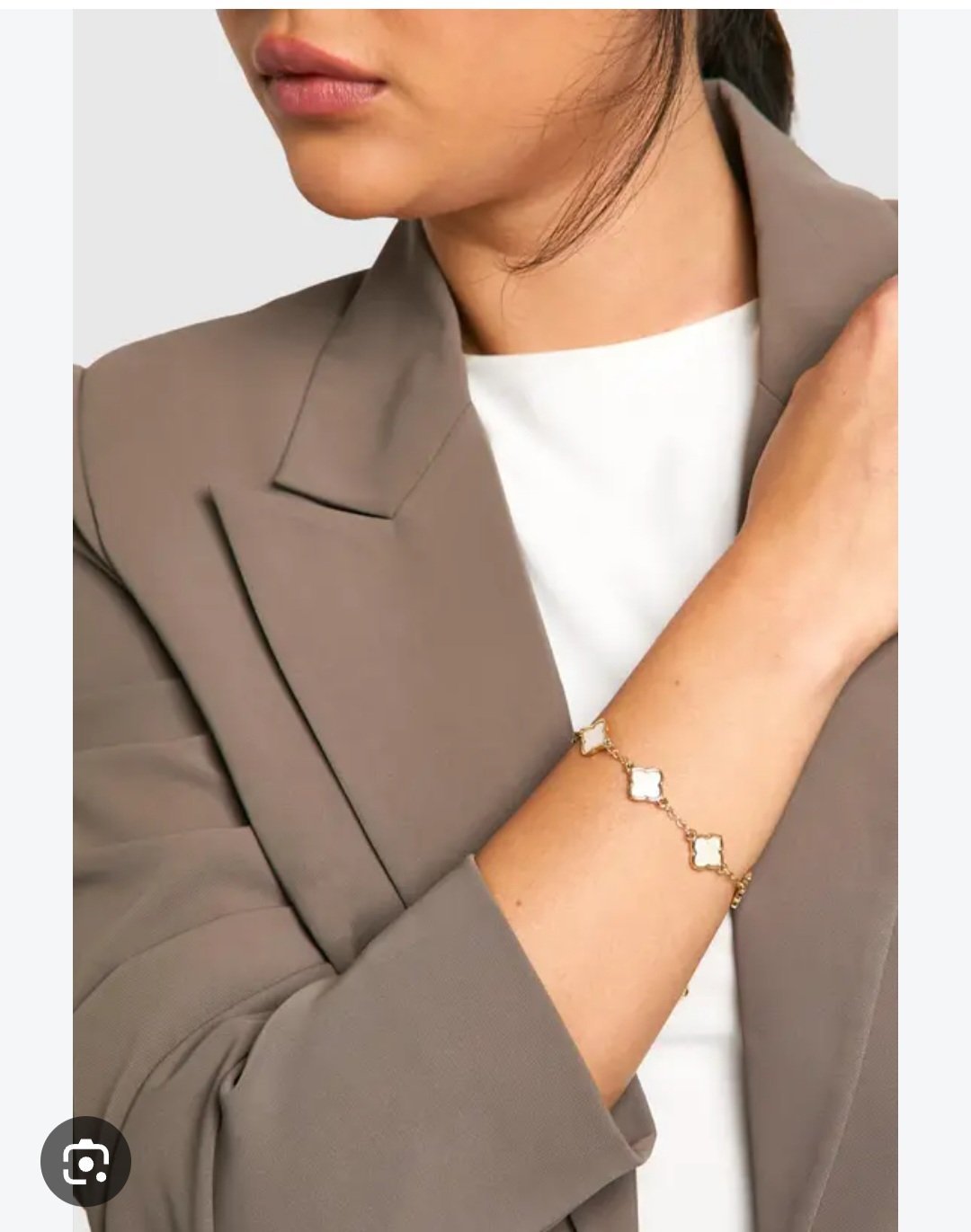 Subliiiiime❤️❤️❤️❤️ bracelet Daisy silver trèfle blanc nacré en acier inoxydable neuuuf 